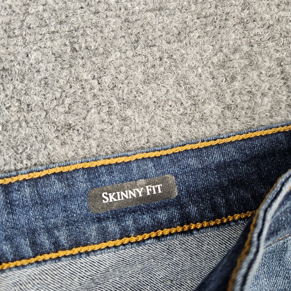 Judy Blue Skinny Fit Distressed‎ Plaid Patch Jeans Medium Wash JB8268DK 15/32 - Picture 4 of 12